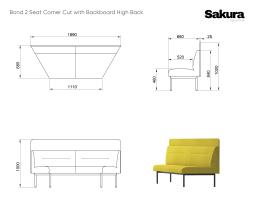 Sakura Bond Corner Cut Backboard Bar High Back 