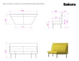 Sakura Bond Corner Cut Backboard High Back