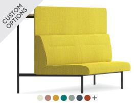 Bond 2 Seat Corner Cut High Backboard with High Bar Table