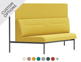 Bond Section 2 Seat Corner Cut High Backboard with High Bar Table