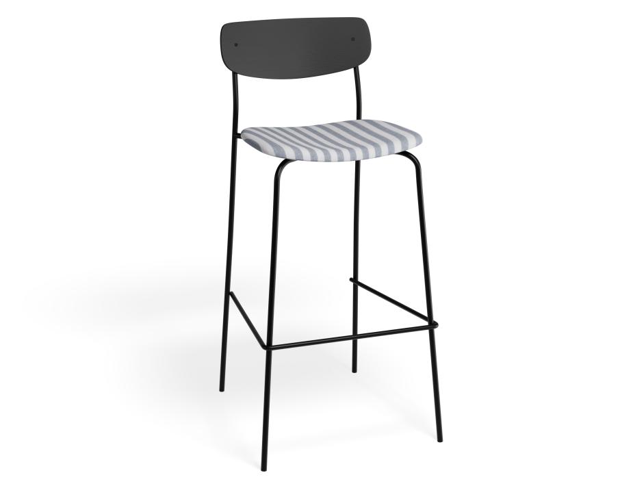 P 1 Rylie Barstool Black Bluestripe2