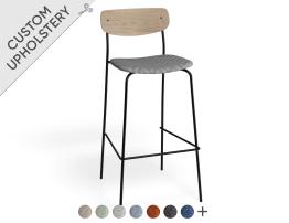 Rylie Bar Stool - Natural - Custom Upholstered