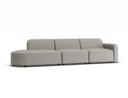 Atticus Modular Sofa - Config H or I Curved Open End - Oyster Grey