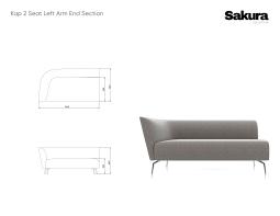Sakura Kap 2 Seat Left Arm End Section Website