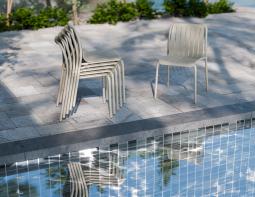 Roku Stacking Lifestyle 1 Dining Chair Latte