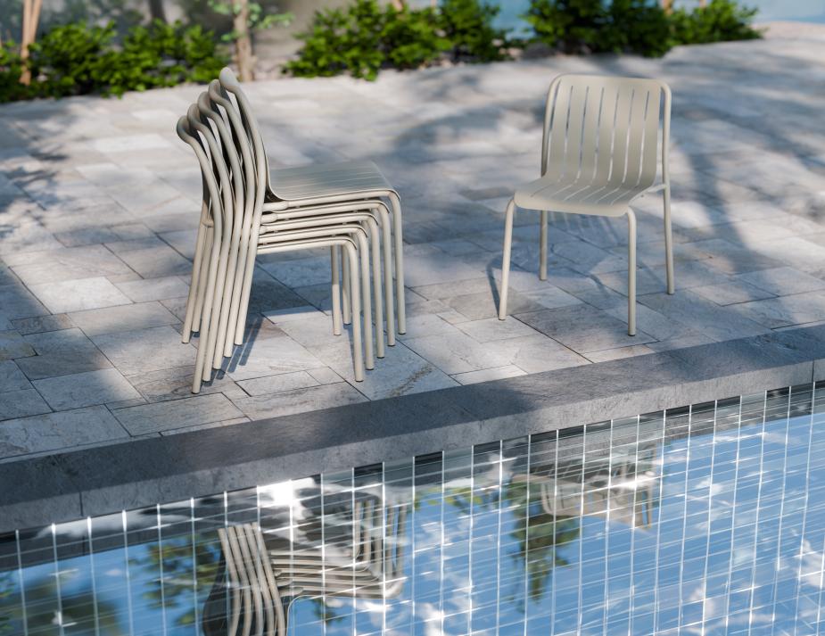 Roku Stacking Lifestyle 1 Dining Chair Latte