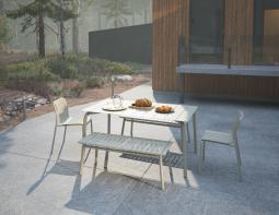 L 1 Roku Diningset120benches Latte