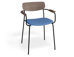 P 1 Rylie Armchair Walnut Bluecorduroy