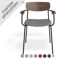 Rylie Armchair - Walnut - Custom Upholstered
