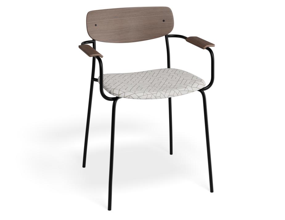 P 1 Rylie Armchair Walnut Geometricpattern