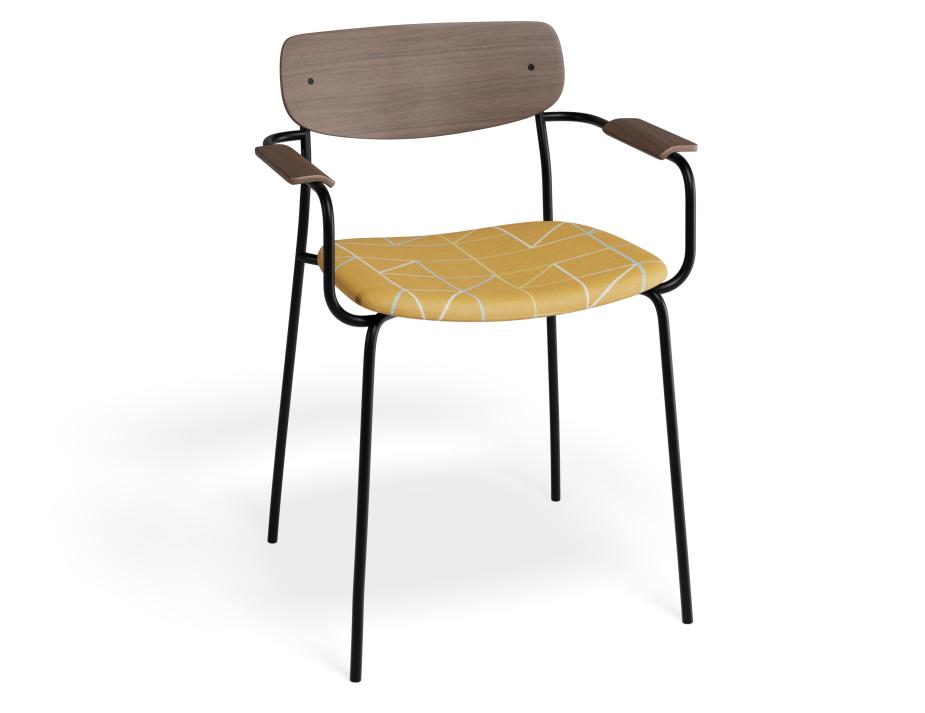 P 1 Rylie Armchair Walnut Isometricorange