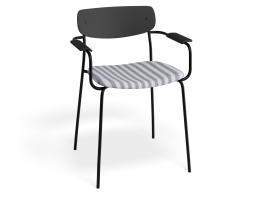 P 1 Rylie Armchair Black Bluestripe