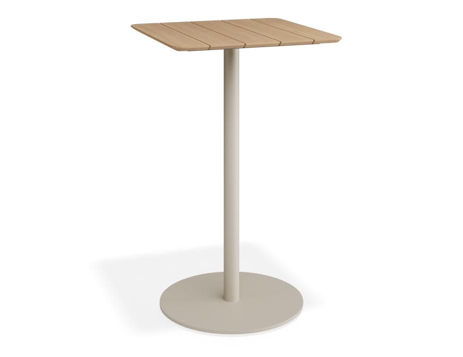 P 1 Roku Teakbartable 65x65 Latte