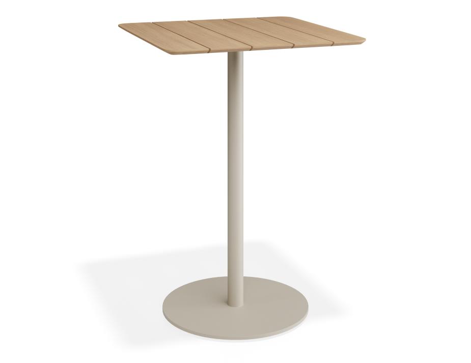 P 1 Roku Teakbartable 75x75 Latte