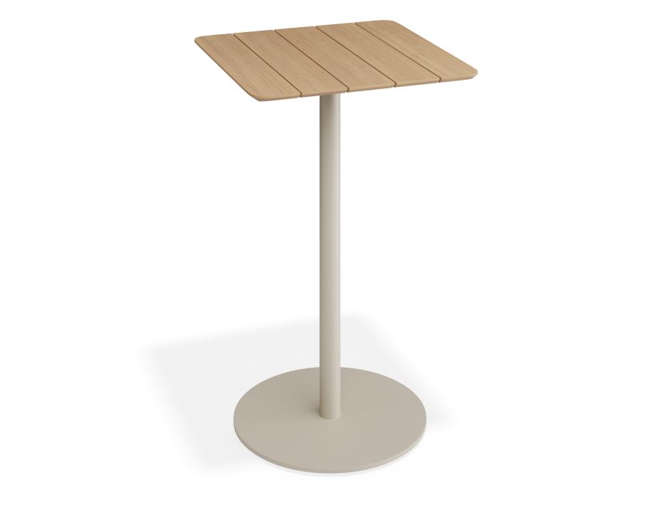 P 2 Roku Teakbartable 65x65 Latte
