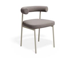 Marlowe Dining Chair - Grey Legs - Oyster Fabric 