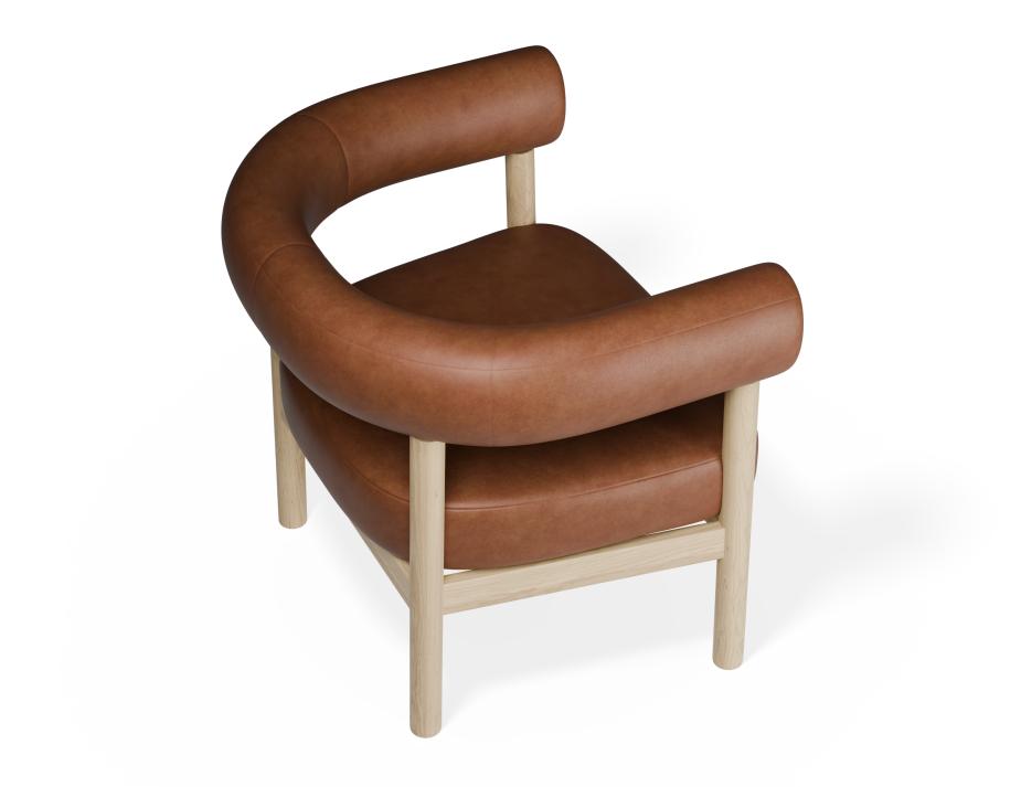 P 5 Marlowe Loungechair Oak Brandy