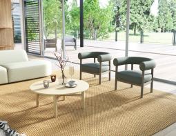 L 1 Marlowe Loungechair Brownwood Green
