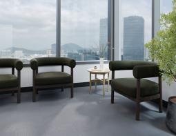 L 1 Marlowe Loungechair Commercial Brown Green