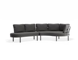 Aluna Sofa Left End Open - Charcoal - Outdoor