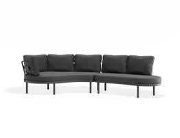 Aluna Sofa Right End Open - Charcoal - Outdoor