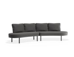 Aluna Sofa Open Ends - Charcoal - Outdoor