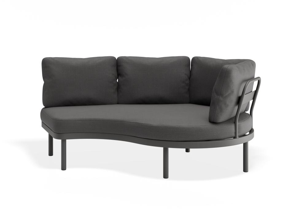 P 1 Aluna Outdoorsofa Armsection Charcoal Darkgrey