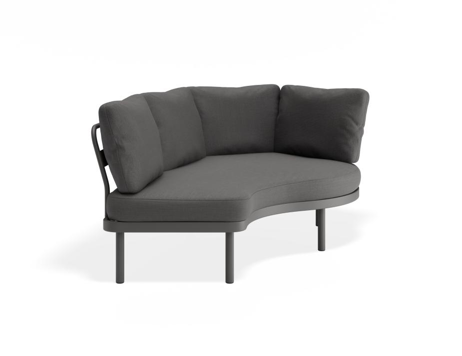 P 3 Aluna Outdoorsofa Armsection Charcoal Darkgrey