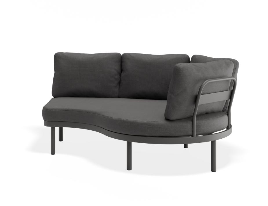 P 4 Aluna Outdoorsofa Armsection Charcoal Darkgrey