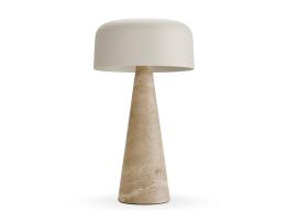Aura Large Solar Lamp - Outdoor - Latte - Travertine