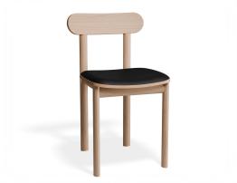 Zara Chair / Natural Frame / Black PU Seat image