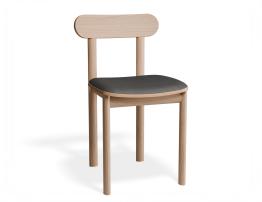 Zara Chair / Natural Frame / Grey PU Seat image