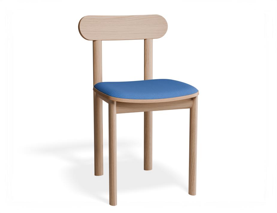 P 1 Zara Diningchair Natural Bluecorduroy