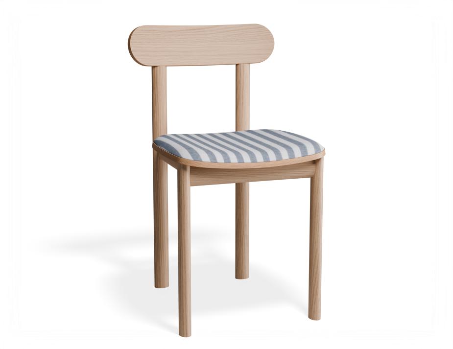 P 1 Zara Diningchair Natural Bluestripe