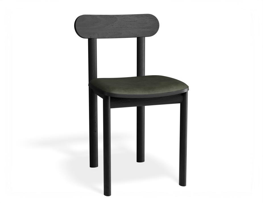 P 1 Zara Diningchair Black Greenpu