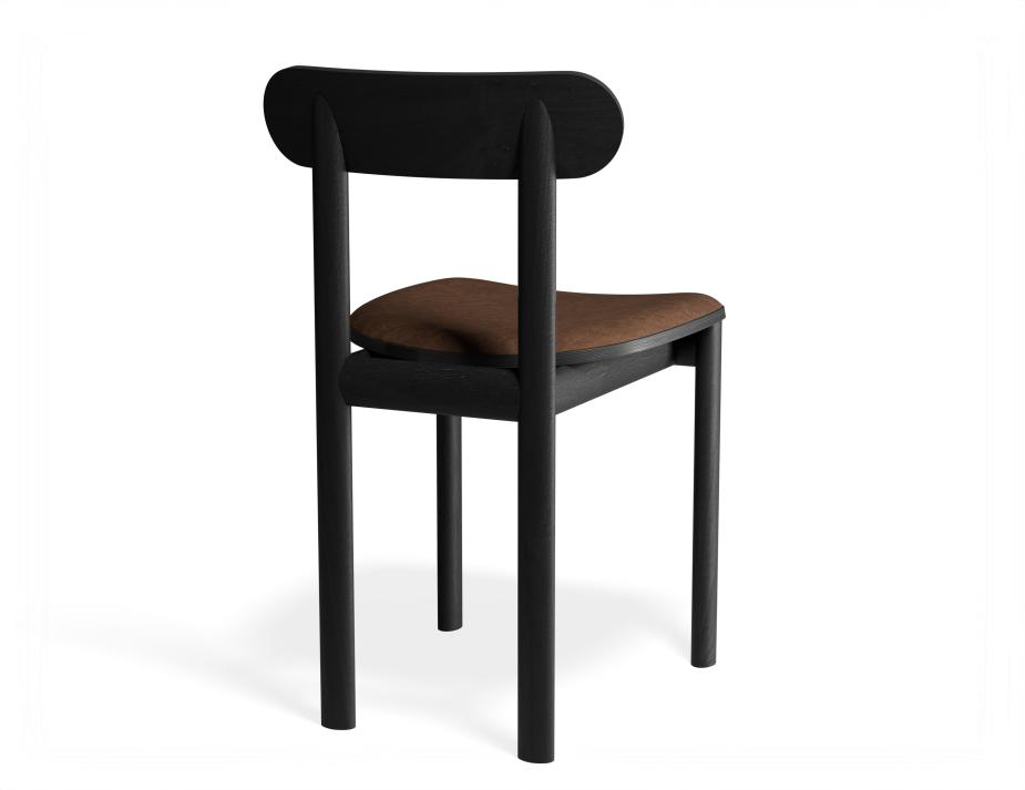 P 2 Zara Diningchair Black Printedsuede