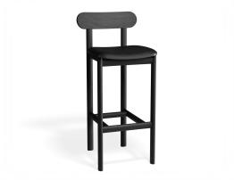 Zara Stool - Black - Upholstered