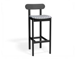 P 1 Zara Barstool Black Bluestripe