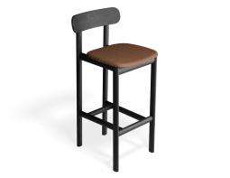 P 1 Zarav4 Barstool Black Printedsuede