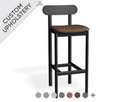 Zara Stool - Black - Custom Upholstered