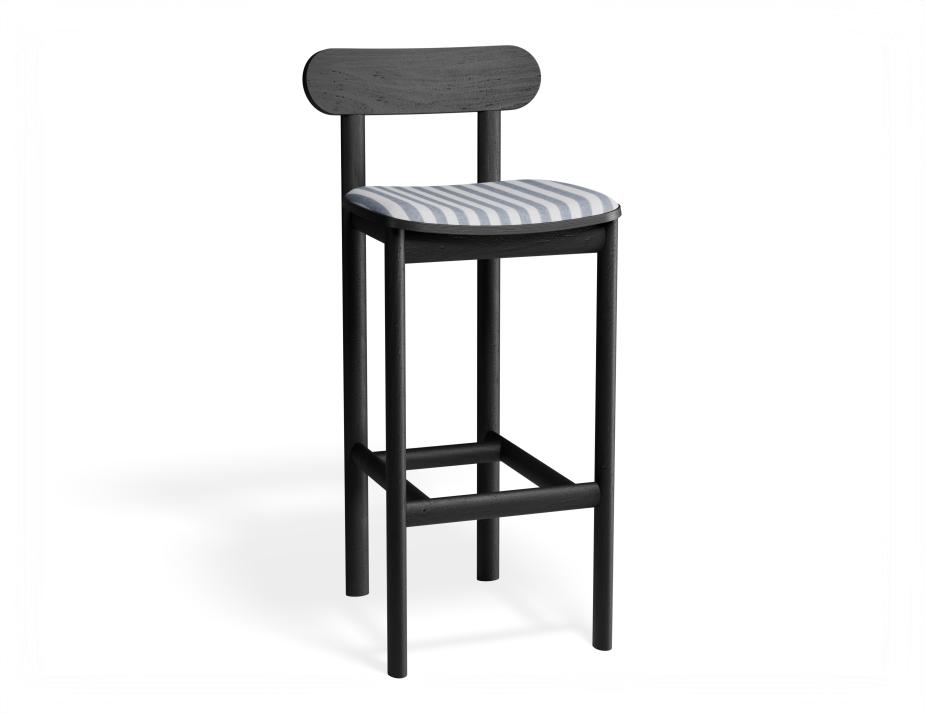 P 1 Zara Barstool Black Bluestripe