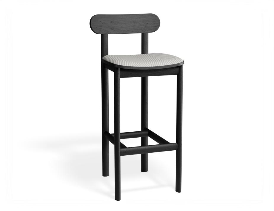 P 1 Zara Barstool Black Herringbone