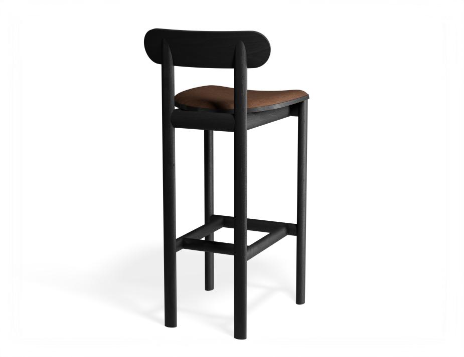 P 2 Zara Barstool Black Printedsuede