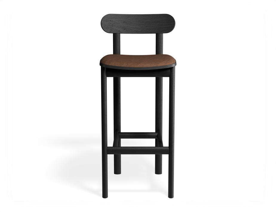 P 4 Zara Barstool Black Printedsuede