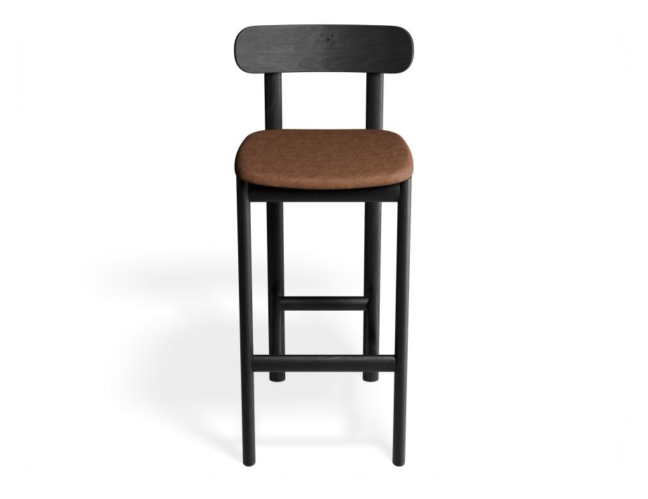 P 4 Zarav4 Barstool Black Printedsuede