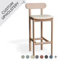 Zara Stool - Natural - Custom Upholstered