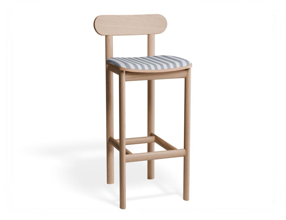 P 1 Zara Barstool Natural Bluestripe