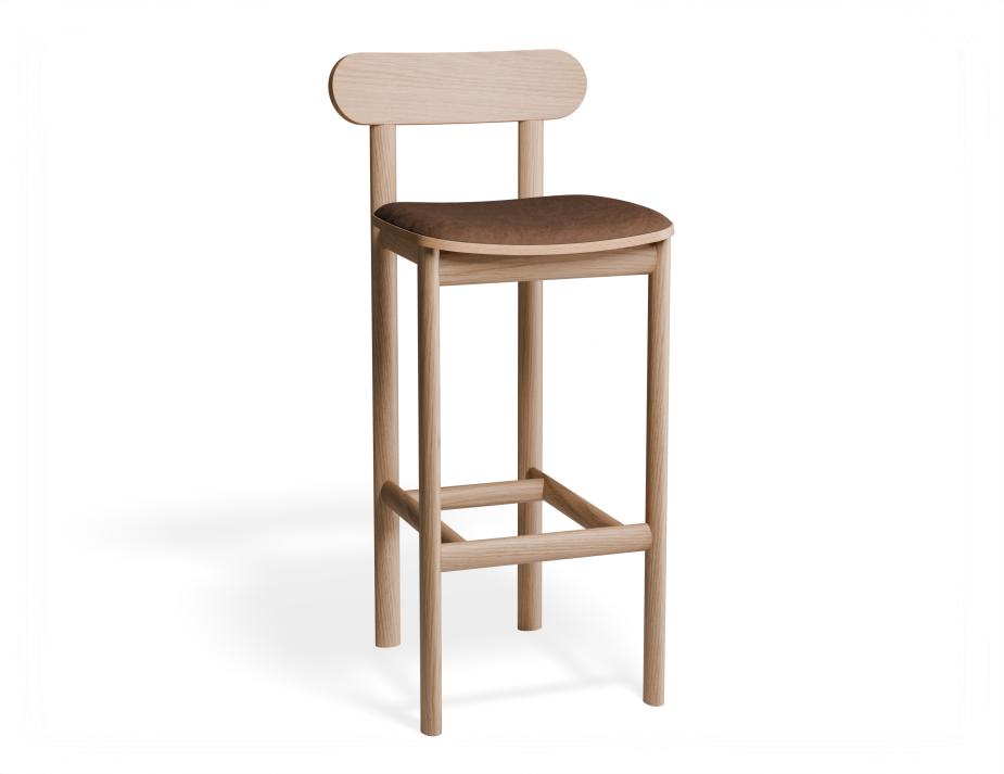 P 1 Zara Barstool Natural Printedsuede