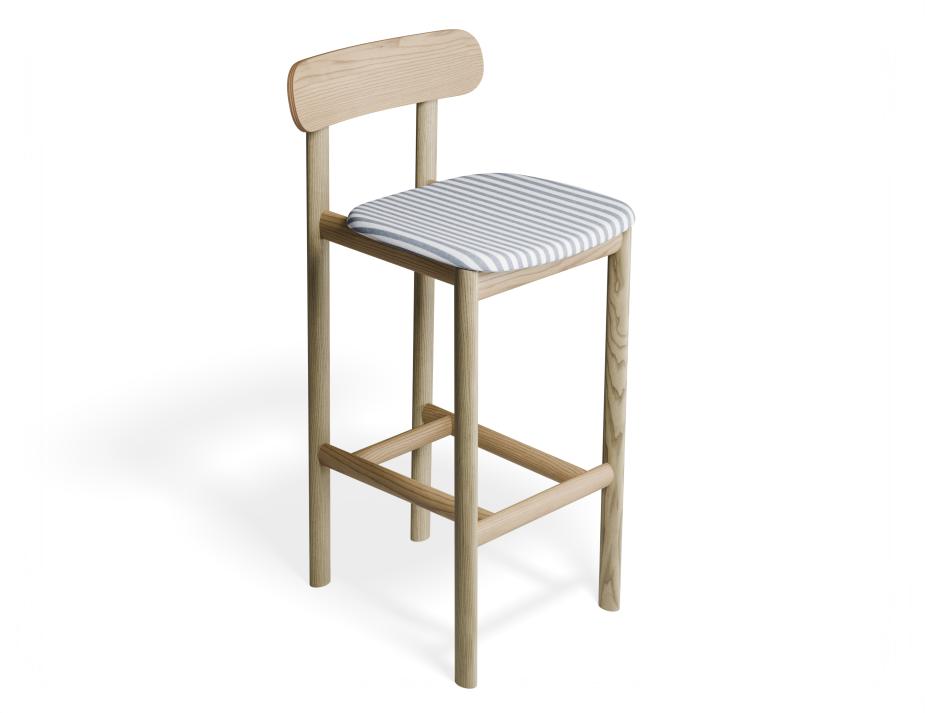 P 1 Zarav4 Barstool Natural Bluestripe
