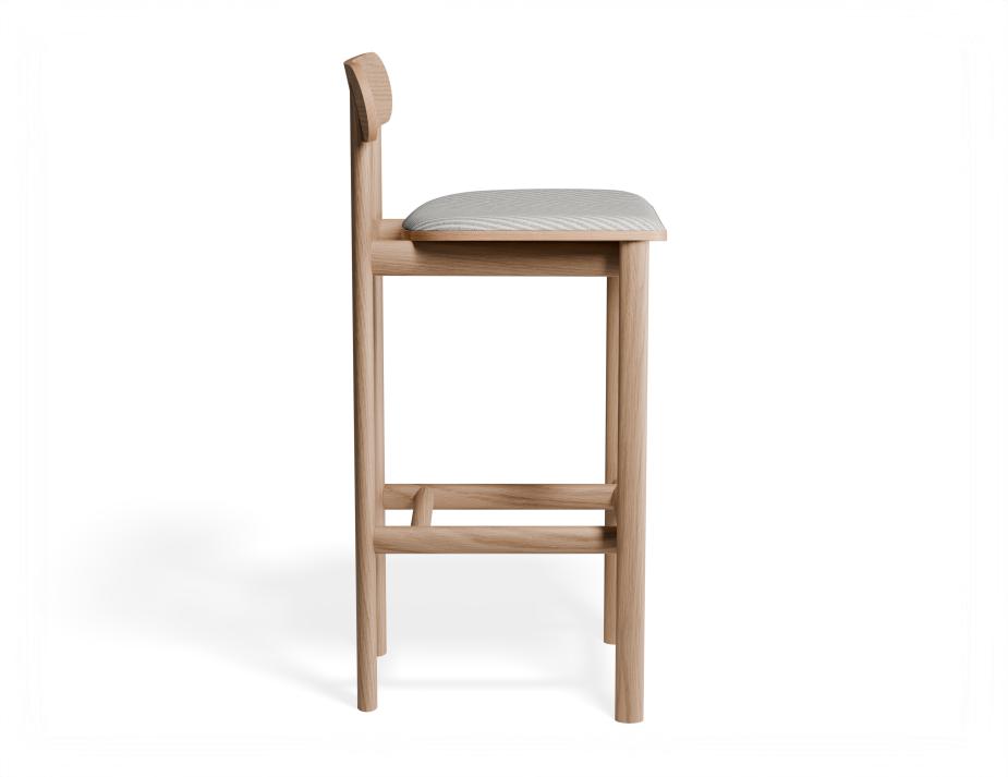 P 3 Zara Barstool Natural Herringbone